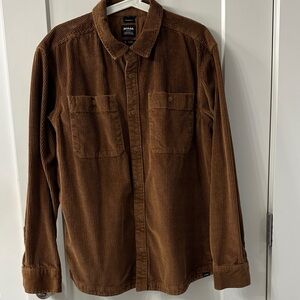 Prana Chestnut Corduroy Button-Up
